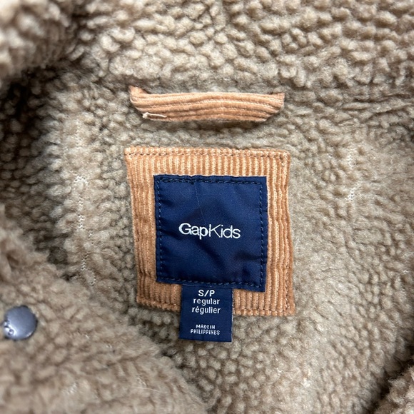 Gap small brown corduroy Sherpa lined button up jacket - Picture 2 of 2